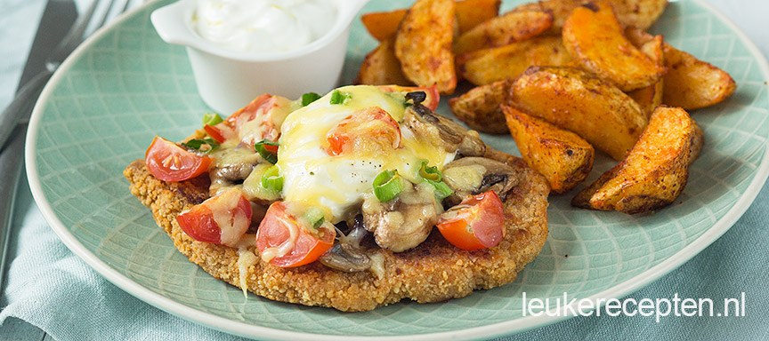 Gegratineerde schnitzel