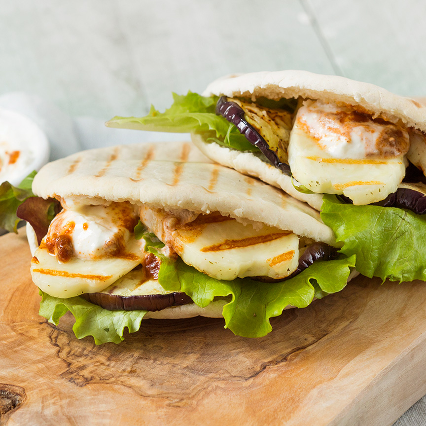pita broodje halloumi