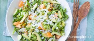 salade-met-kokos-en-meloen - www.leukerecepten.nl