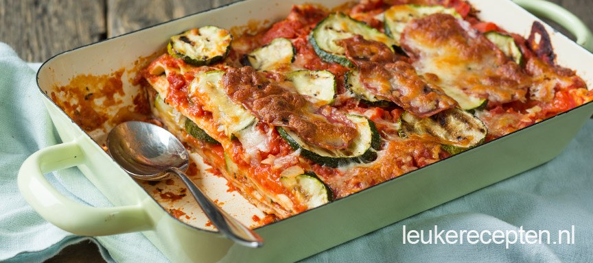 Lasagne met salami