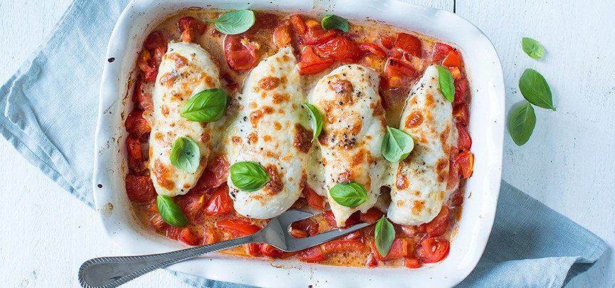 Recept tomatenschotel met kip