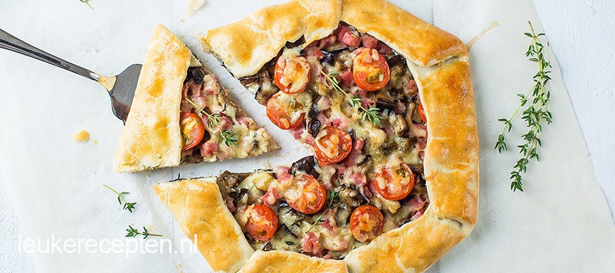 Hartige galette met aubergine