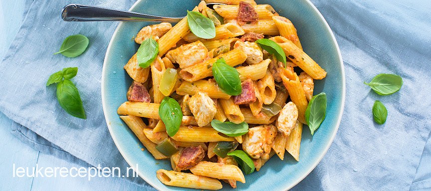 Pasta met kip en mascarponesaus