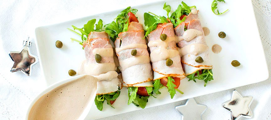 Vitello tonnato rolletjes