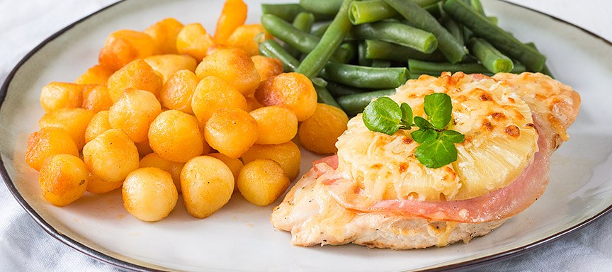 Kip Hawaï uit de oven met krieltjes