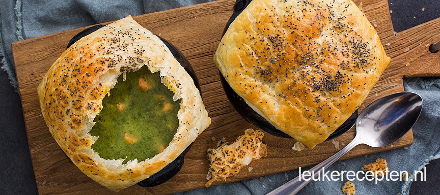 Spinaziesoep en croute