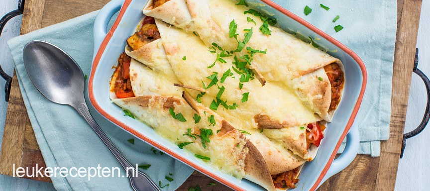 Wrap met braadworst uit de oven