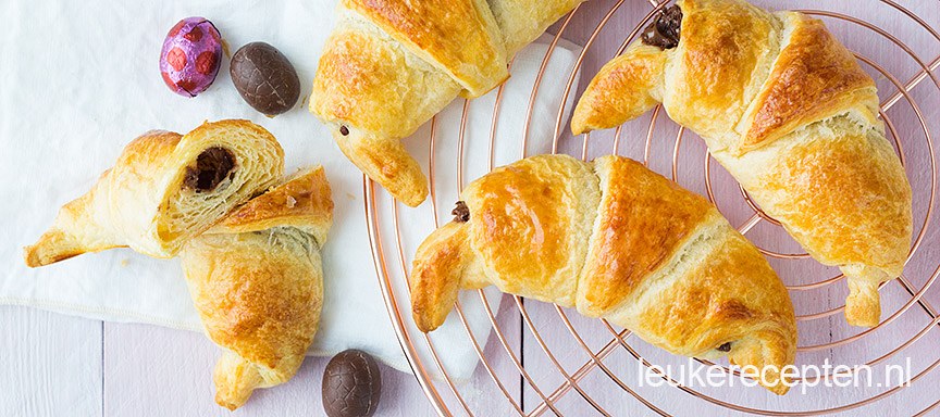 Chocolade paasei croissantjes