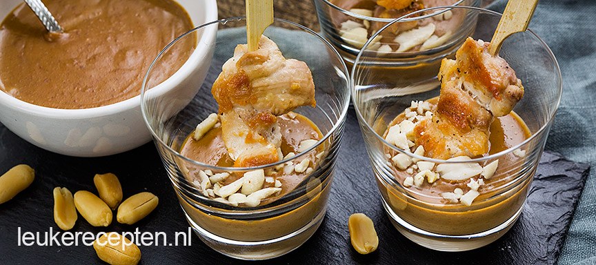 Mini kipsaté spiesjes