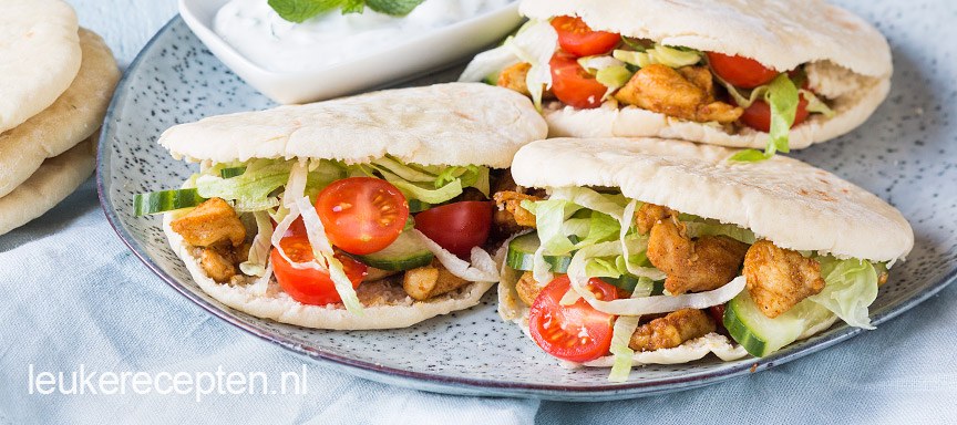Pitabroodjes kip gyros