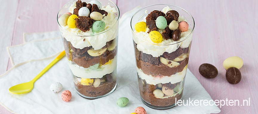 Paas trifle met brownie