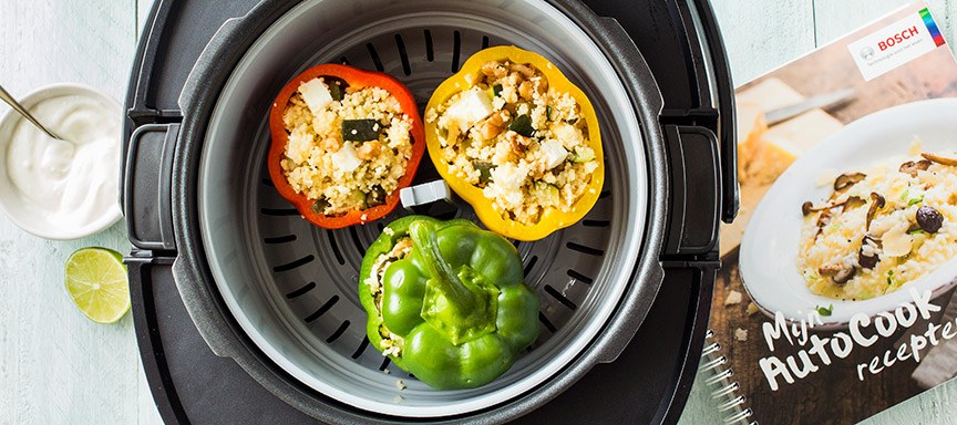 Gevulde paprika’s uit de Bosch AutoCook multicooker