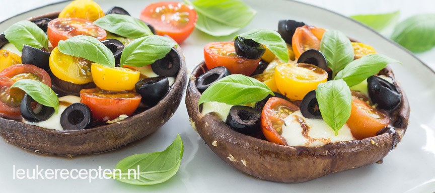 Gevulde portobello met mozzarella