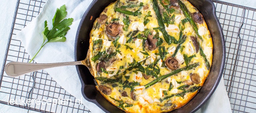 Frittata met groene asperges