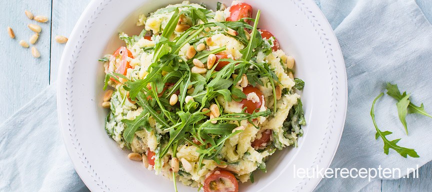 Lente stamppot met rucola