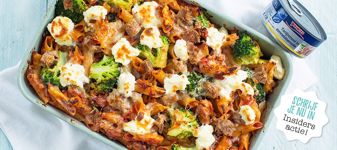 Pastaschotel uit de oven met tonijn