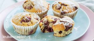 muffin-met-kersen-en-chocolade