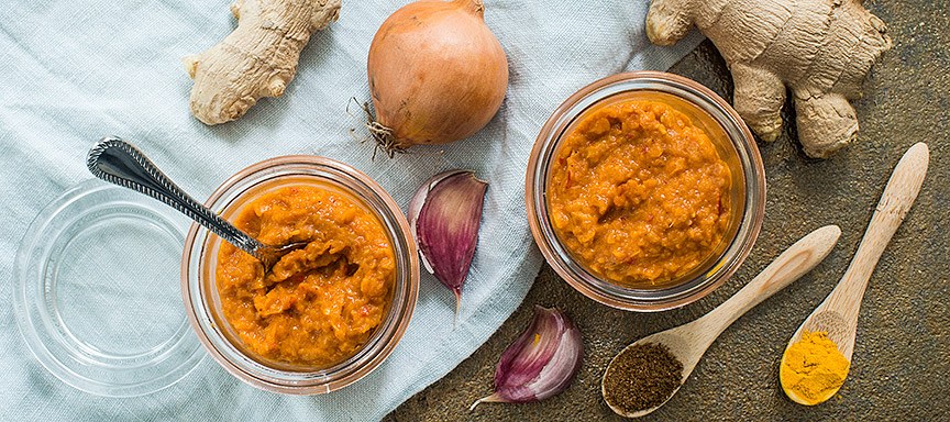 Zelfgemaakte currypasta