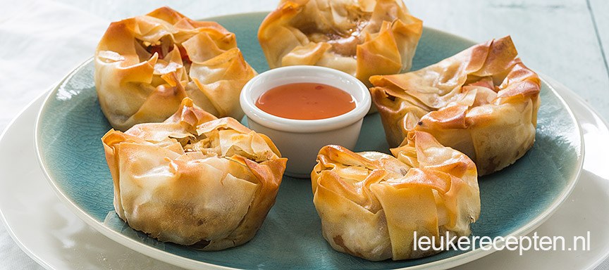 Mini loempia taartjes