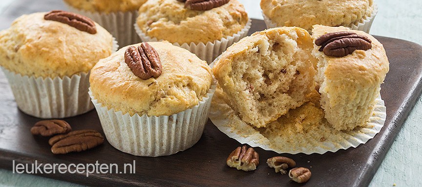 Pecan muffins met 2 ingrediënten