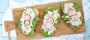 Toast met radijsjessalade - www.leukerecepten.nl