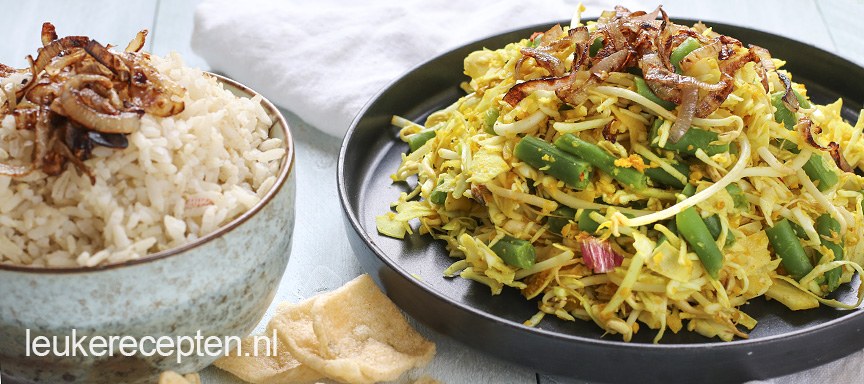 Balinese salade met sperziebonen