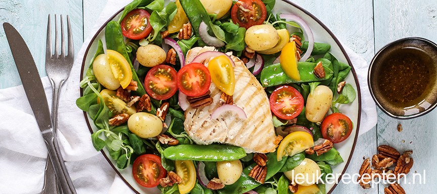 Salade met gegrilde tonijn