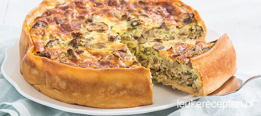Shoarma quiche met prei