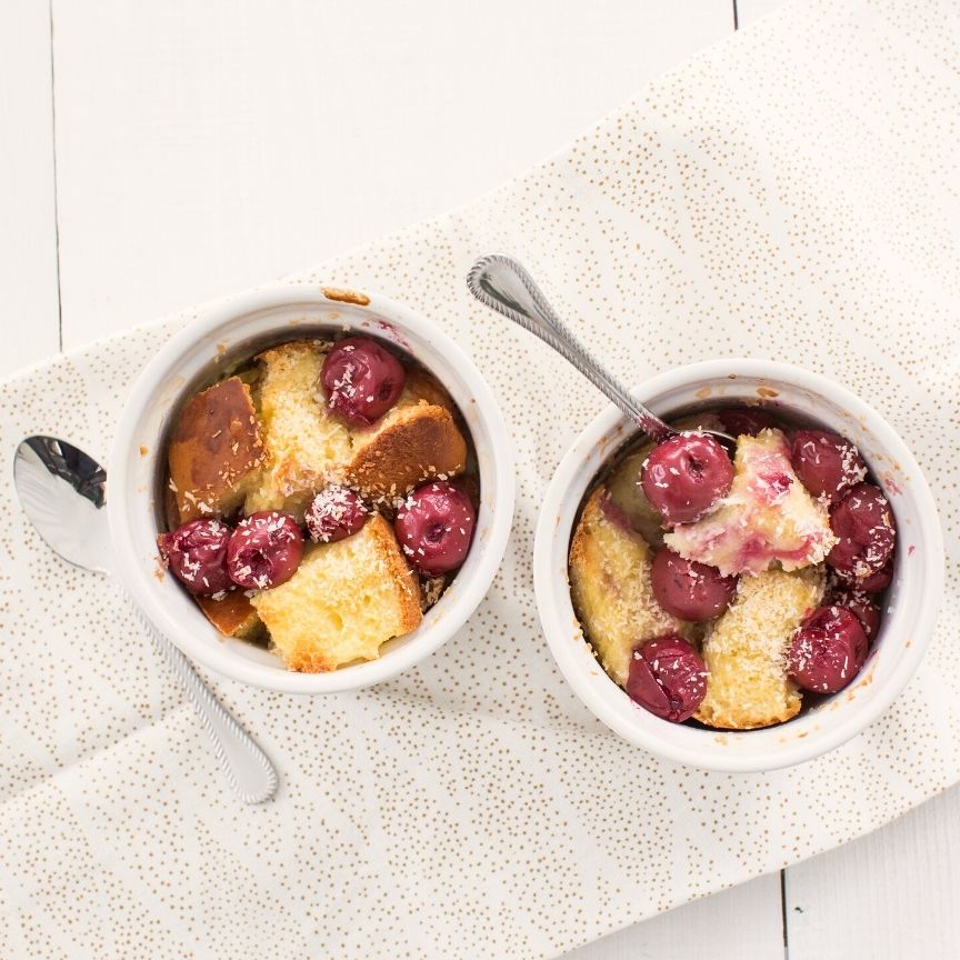 Mini brioche broodpudding