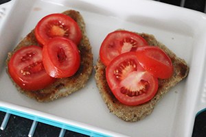 courgetti met caprese schnitzel www.leukerecepten.nl