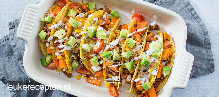 Taco’s met zoete aardappel