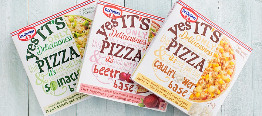 Nieuw: pizza met groentebodem uit de diepvries