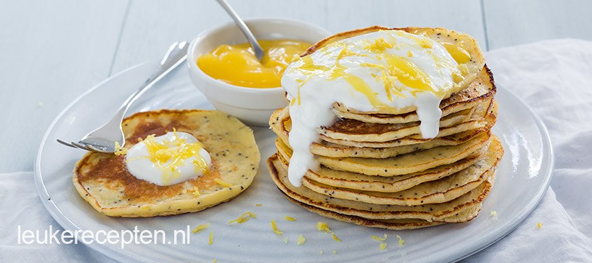 Citroen pannenkoekjes met maanzaad
