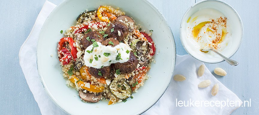 Couscous met Marokkaanse balletjes
