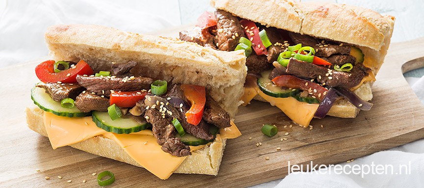 Bulgogi cheese steak sandwich
