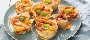 lasagne muffins www.leukerecepten.nl
