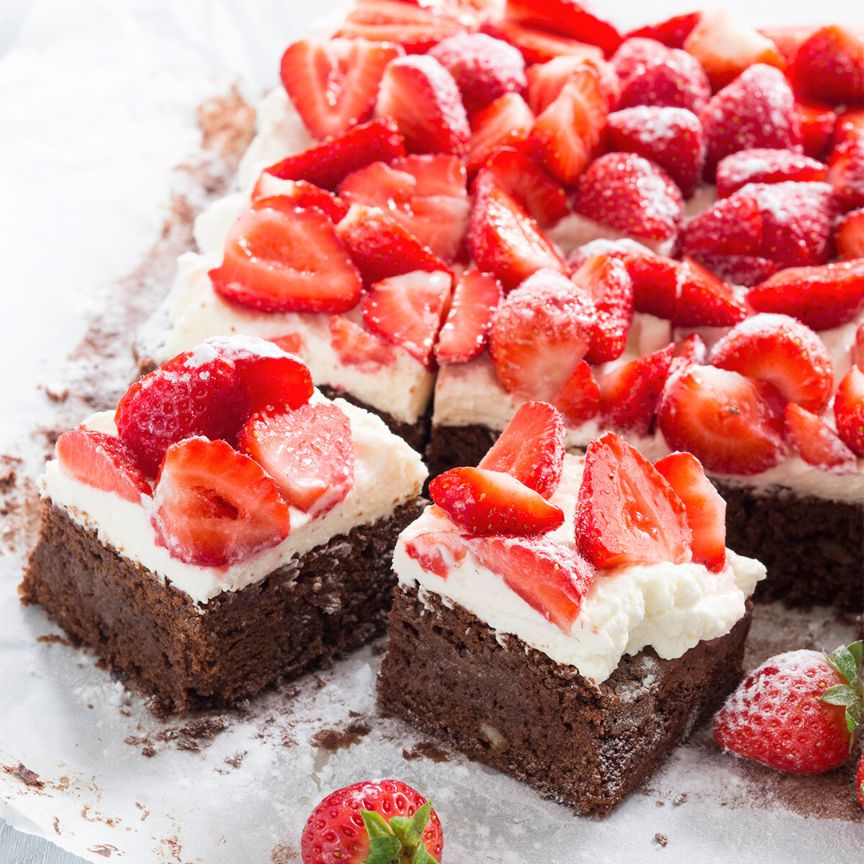 aardbeien brownies recept