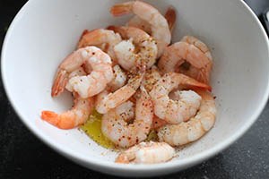 meloen met garnalen prikker www.leukerecepten.nl