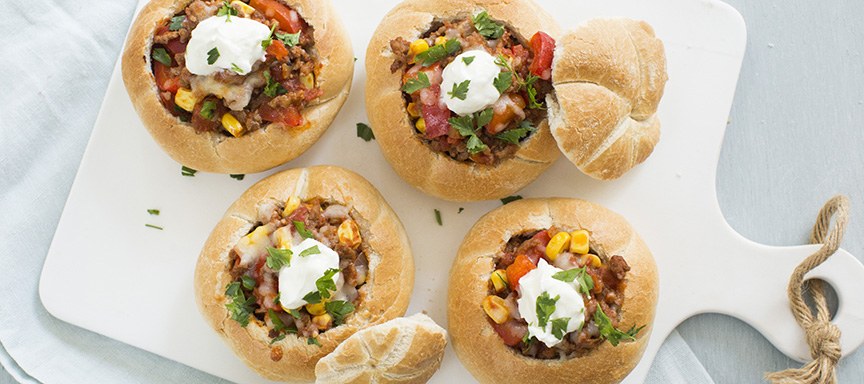 Gevulde Mexicaanse broodjes