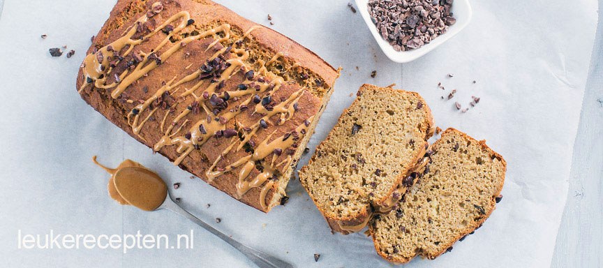 Glutenvrij bananenbrood met pindakaas