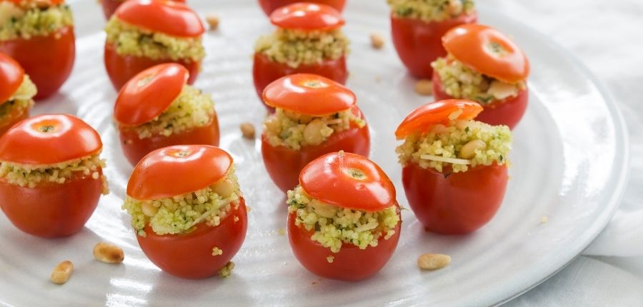 Gevulde cherrytomaatjes met couscous