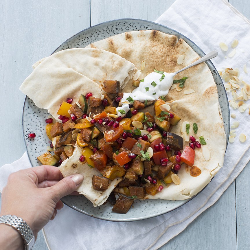 libanees-brood-met-groenten