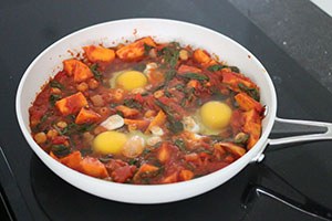 shakshuka spinazie www.leukerecepten.nl
