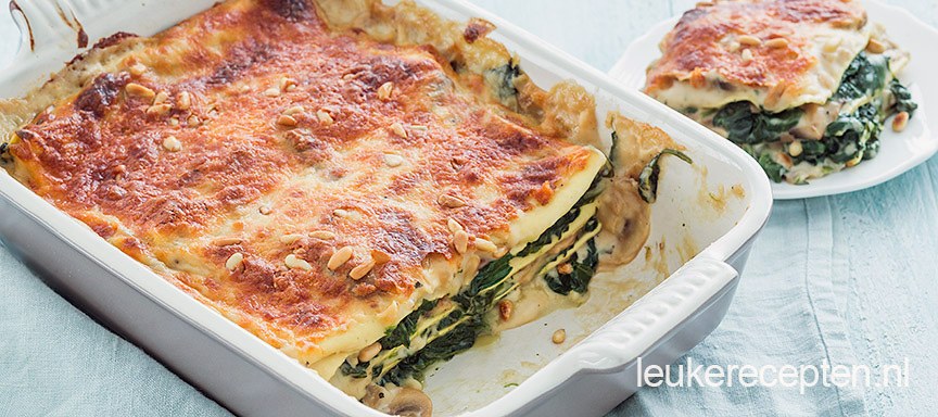 Lasagne met champignons