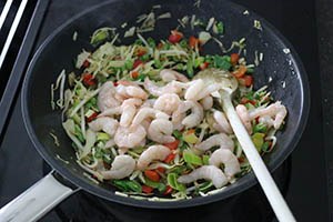 garnalen met zoetzure saus omelet www.leukerecepten.nl