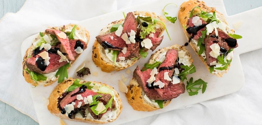 Bruschetta’s met biefstuk