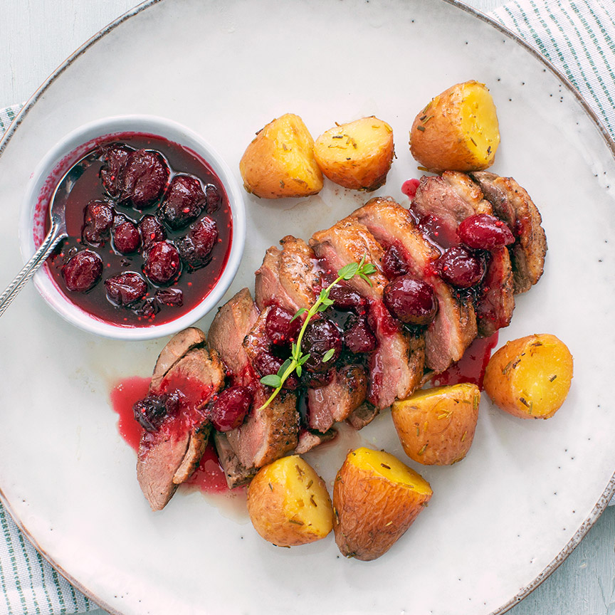 eend-met-crandberrycompote