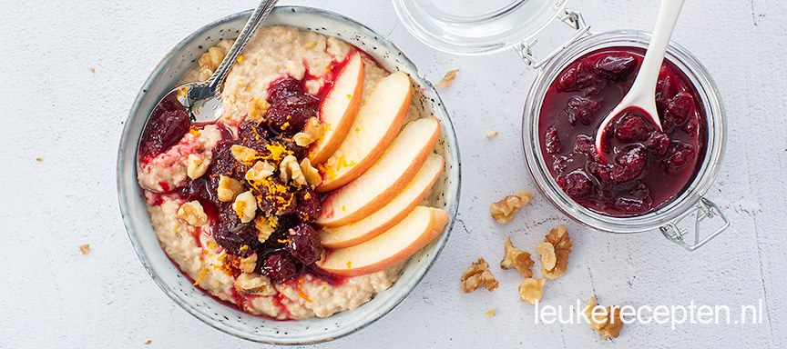 Havermout ontbijt met cranberry