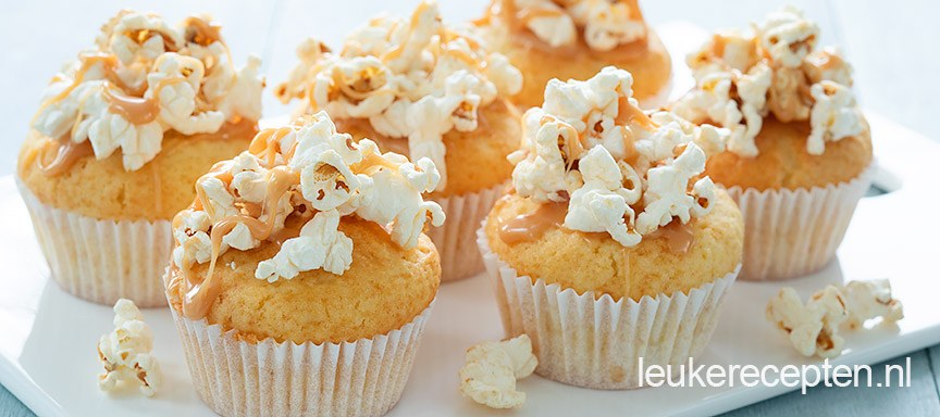 Popcorn muffins karamel zeezout