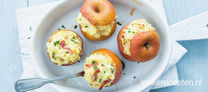 Gevulde appels met hete bliksem